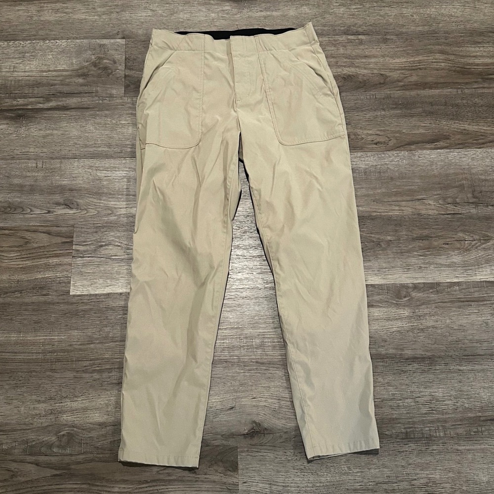 Eddie Bauer Horizon Straight Ankle Pant Womens 8 Tan Beige Hiking Travel 1878526